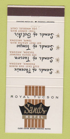 Matchbook Cover - Royal Tucson Sands Hotel AZ  30 Strike