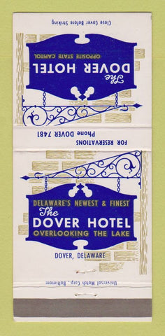 Matchbook Cover - Dover Hotel Dover DE 30 Strike