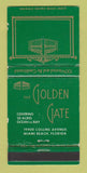 Matchbook Cover - Golden Gate Hotel Miami Beach FL WORN 30 Strike