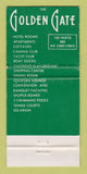 Matchbook Cover - Golden Gate Hotel Miami Beach FL WORN 30 Strike