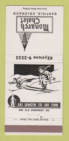 Matchbook Cover - Monarch Chalet Garfield Colorado 30 Strike