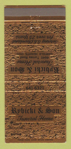 Matchbook Cover - Rybicki Son Funeral Home Garfield Heights OH 30 Strike