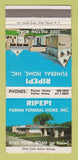 Matchbook Cover - Ripepi Parma Funeral Home OH 30 Strike