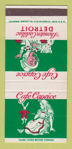 Matchbook Cover - Cafe Caporice Detroit MI Sheraton Cadillac 30 Strike
