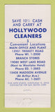 Matchbook Cover - Hollywood Cleaners Cleveland OH 30 Strike