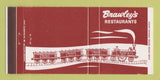 Matchbook Cover - Brawley's Restaurants Manteca Oakdale Modesto CA 30 Strike