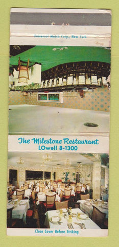 Matchbook Cover - Milestone Restaurant NJ? WEAR 30 Strike