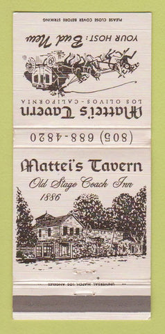 Matchbook Cover - Mattei's Tavern Los Olivos CA WEAR 30 Strike