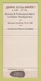 Matchbook Cover - Siban Room Lakershim Hotel Los Angeles CA WEAR 30 Strike