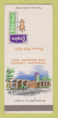 Matchbook Cover - Empire Motel Downey CA 30 Strike