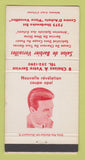 Matchbook Cover - Salon De Barbier Versailles QC barber shop WEAR 30 Strike