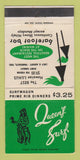 Matchbook Cover - Queen's Surf  girlie Hawaii 30 Strike