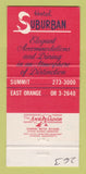 Matchbook Cover - Hotel Suburban Summit NJ 30 Strike