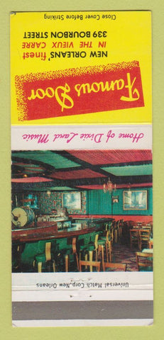 Matchbook Cover - Famous Door New Orleans LA 30 Strike