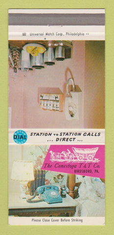 Matchbook Cover - Conestoga T&T Birdsboro PA Telephone 30 Strike