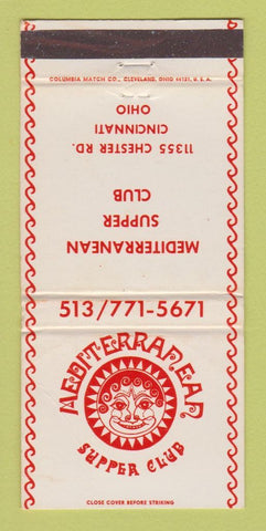 Matchbook Cover - Mediterranean Supper Club Cincinnati OH WEAR 30 Strike