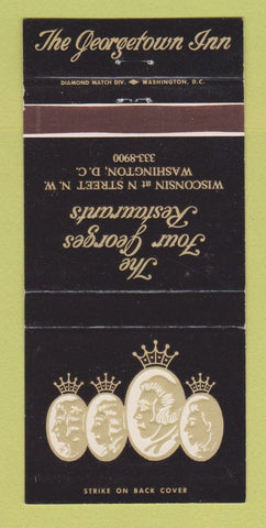 Matchbook Cover - Four Georges Restaurants Washington DC 30 Strike