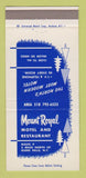 Matchbook Cover - Mount Royal Motel Restaurant Glens Falls NY 30 Strike