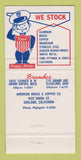 Matchbook Cover - Copper and Brass Sales Detroit MI 30 Strike
