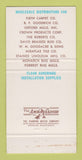 Matchbook Cover - Geo Wood Sons Rugs Tiles Pitzer  Transfer Storage 30 Strike