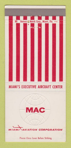 Matchbook Cover - MAC Miami Aviation Corp FL 30 Strike