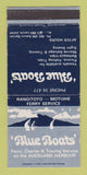 Matchbook Cover - Blue Boats Tours Auckland New Zealand WEAR 30 Strike