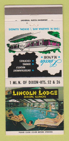 Matchbook Cover - Lincoln Lodge Dixon IL 30 Strike