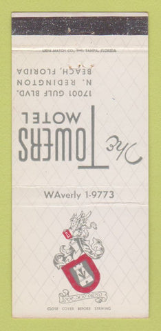 Matchbook Cover - Towers Motel North Redington Beach FL 30 Strike