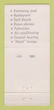 Matchbook Cover - Towers Motel North Redington Beach FL 30 Strike