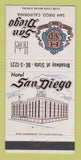 Matchbook Cover - Hotel San Diego CA 30 Strike