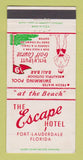 Matchbook Cover - Escape Hotel Fort Lauderdale FL Golf 30 Strike