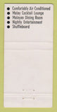 Matchbook Cover - Escape Hotel Fort Lauderdale FL Golf 30 Strike