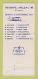 Matchbook Cover - Sleight Hellmuth Printing Litho Inks 30 Strike