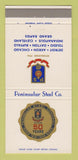 Matchbook Cover - Peninsular Steel 1966 Detroit Akron Toledo 30 Strike