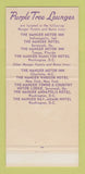Matchbook Cover - Purple Tree Indianapolis Tampa Washington DC 30 Strike