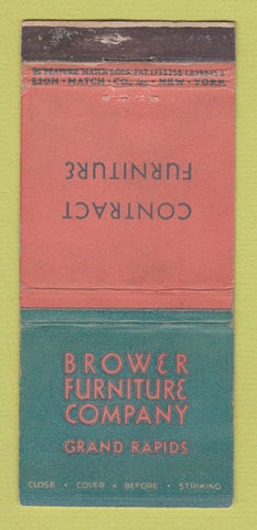 Matchbook Cover - Brown Furniture Grand Rapids MI WORN 21 Strike Feature