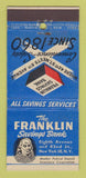 Matchbook Cover - Franklin Savings Bank New York City Ben 21 Strike Feature