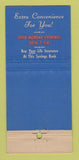 Matchbook Cover - Franklin Savings Bank New York City Ben 21 Strike Feature