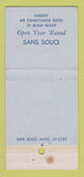 Matchbook Cover - San Souci Hotel Miami Beach FL WEAR 21 Strike Feature