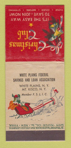 Matchbook Cover - White Plains Savings Mount Kisco NY WEAR 21 Strike Feature