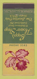 Matchbook Cover - Bopp's Flowers Cumberland MD CREASE 21 Strike Feature