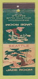 Matchbook Cover - Jade Room Seattle WA Athletic Club WEAR 21 Strike Feature