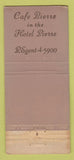 Matchbook Cover - Cafe Pierre Hotel New York City WORN 21 Strike Feature