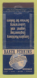 Matchbook Cover - Baker Perkins Machinery Saginaw MI WEAR 21 Strike Feature