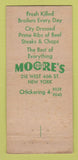 Matchbook Cover - Dinty Moore's New York City Restaurant WEAR 21 Strike Feature