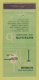 Matchbook Cover - Nutrilite Food Supplement Vitamin WEAR 21 Strike Feature