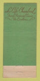 Matchbook Cover - Le Cafe Chambord New York City 21 Strike Feature