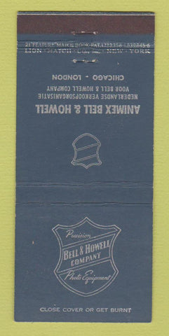 Matchbook Cover - Bell and Howell Cameras Chicago London 21 Strike Feature