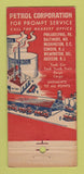 Matchbook Cover Petrol Philadelphia Baltimore MD oil gas WEAR 21 Strike Feature