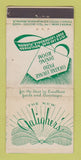 Matchbook Cover Galigher's Restaurant Fort Lauderdale FL WEAR 21 Strike Feature